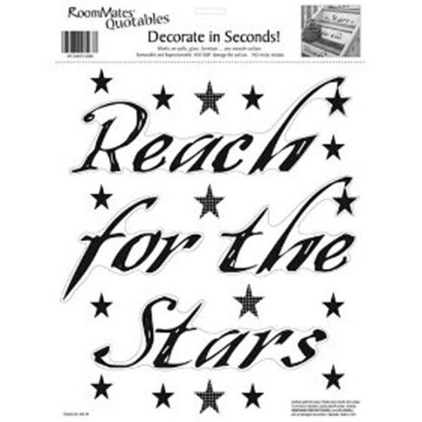 Roommates RMK0036SS Reach For The Stars Peel & Stick Single Sheet- Pack of 8, Roommates, Mfr#: RMK0036SS